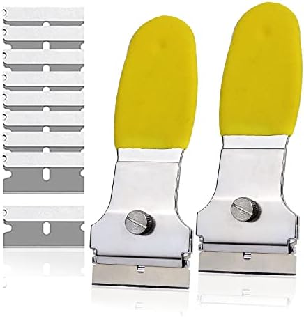 Multi-Purpose Scraper Tool 2 Pack – Metal Razor Blade Scraper Set by SPEALLOY