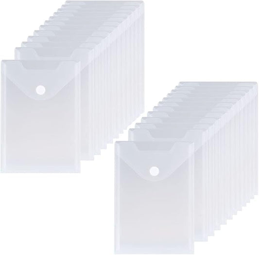 24 Pack Large Clear Die & Stamp Storage Bag Transparent Plastic Folders for Cutting Dies Stencil Embossing Crafts for DIY Scrapbooking Paper Card Craft Organizer Holder