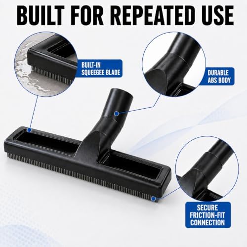 1.25” Squeegee Floor Tool for Wet/Dry Vacuums – Water Removal Attachment - Image 6