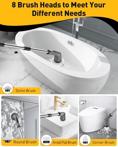 Electric Spin Scrubber for Bathroom, Shower Scrubber - Image 4