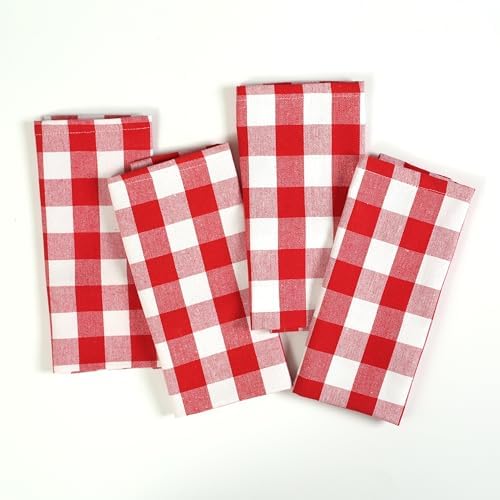 Gingham Check Dish Towels 12 Pack, Absorbent Hand Towels - Image 6
