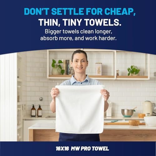 MW PRO Microfiber Cleaning Cloths White - Image 3