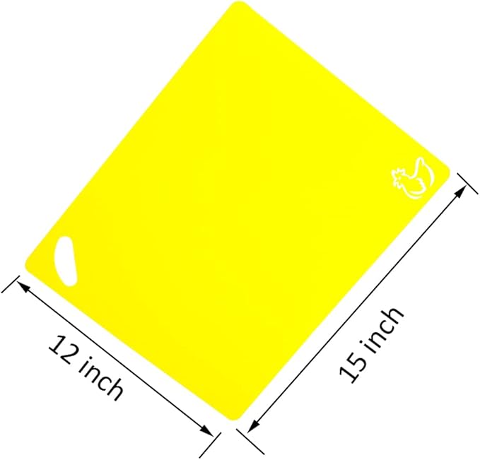 Flexible Cutting Boards Set, Cutting Board Mats for Cooking, Colored Cutting Board Set with Easy-Grip Handles, Flexible Plastic Cutting Sheet Set of 4 (1)