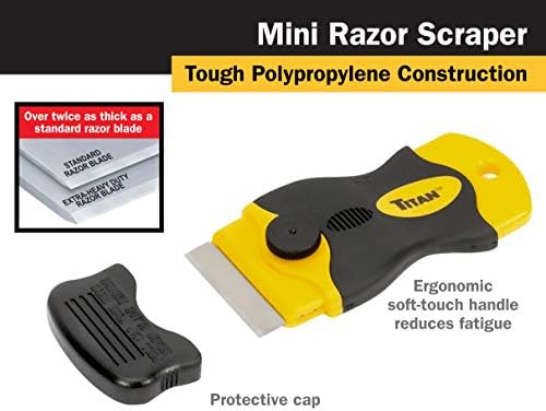 Titan 12031 4-Inch Mini Razor Scraper | Includes 1 Extra Heavy-Duty Razor Blade - Image 3
