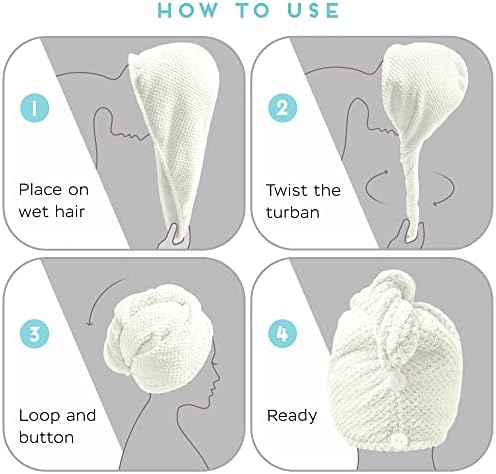 SimpleField 2 Pack Microfiber Hair Towel Wrap - Image 6