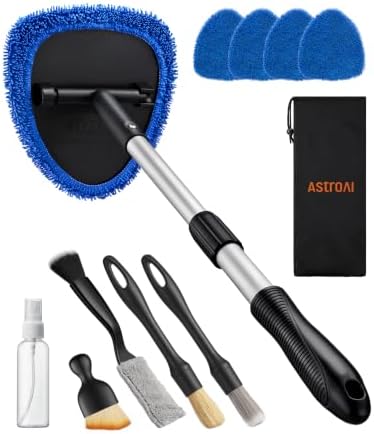 AstroAI 8pcs Windshield Cleaner Tool & Car Interior Detailing Kit by AstroAI