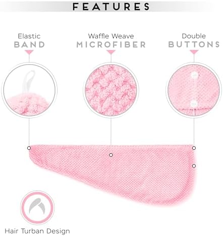 SimpleField 2 Pack Microfiber Hair Towel Wrap - Image 3