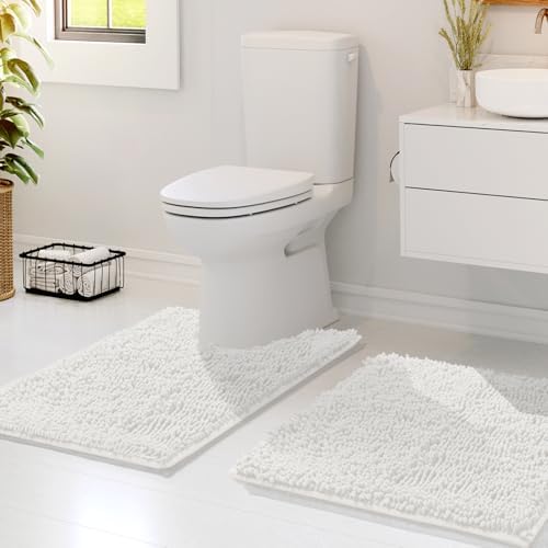 Hearth & Harbor Bathroom Rugs, Chenille Bath Mat - Image 2