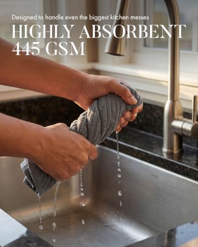 Bumble Kitchen Towels, 100% Cotton, Dish Towels Gray - Image 4