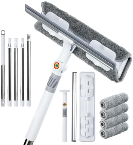 MUEE Window Squeegee with 81.5" Extension Pole, High Reach Window Cleaner by MUEE