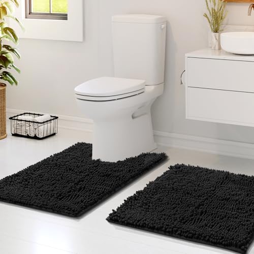 Hearth & Harbor Bathroom Rugs, Chenille Bath Mat - Image 2