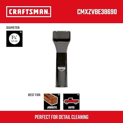 CRAFTSMAN CMXZVBE38690 1-1/4 in. Car Nozzle Wet Dry Vac Attachment - Image 2