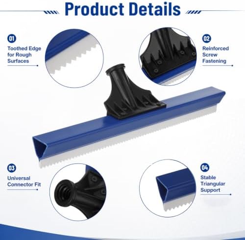 2 Pack 16-Inch Epoxy Squeegee, Lightweight Floor Squeegees - Image 4