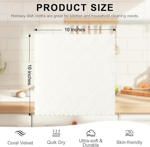 Homaxy 24 Pack Super Soft & Absorbent Dish Cloths - Image 5