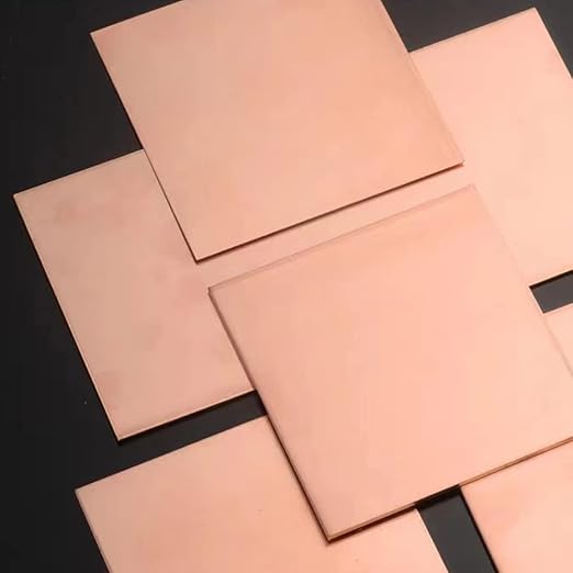 2 Pcs Copper Sheet, 10" x 8", 18 Gauge(1mm) Thickness, Double Sided Film Attached 99.9% Pure Copper Sheets Metal Plates for Crafting. Modelers, Jewelry, Repairs, Electrical