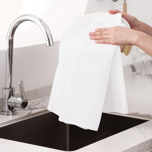 Homaxy 100% Cotton Oversized Waffle Weave Kitchen Towels - Image 4