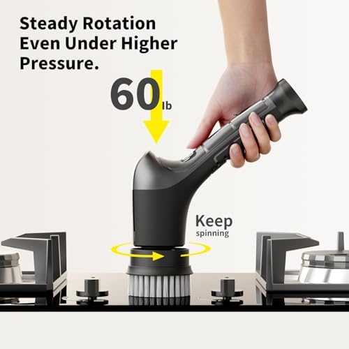 Electric Spin Scrubber, Cordless Handheld Cleaning Brush, Large Battery - Image 3