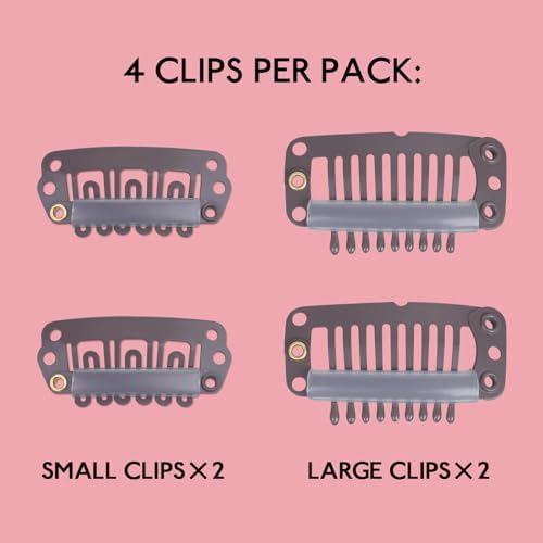 WENNALIFE Replacement Clips for Clip-in Hair Extensions, Dark Brown - Image 3