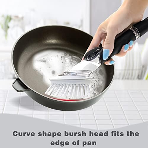 4 Pack Dish Brush Refills for OXO/RIMAY Soap Dispensing Dish Brush - Image 3