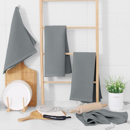 Homaxy 100% Cotton Waffle Weave Kitchen Towels - Image 6