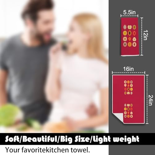 Feminist Fruit Kitchen Towels 16x24 Inch Set of 2, Women Empowerment Gifts - Image 2