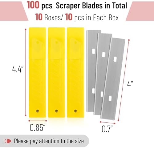 Bates- Replacement Scraper Blades, 4 Inch, Scraper Blades, Floor Scrapper Blade - Image 2