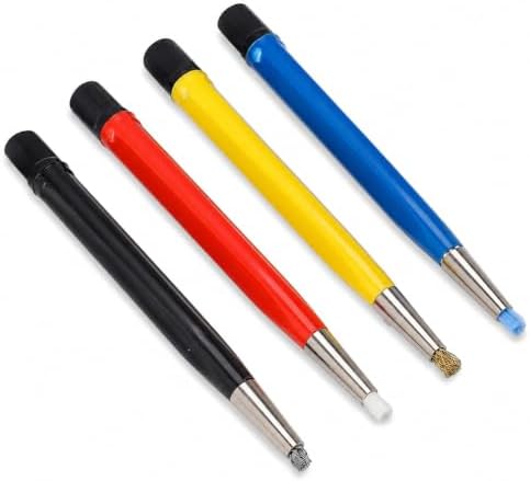 4 Piece Fiberglass Scratch Brush Pen Set by TAURISH