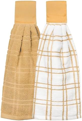 Ritz Premium 100% Cotton Solid and Multi Check Kitchen Tie Towel, Super Soft by RITZ