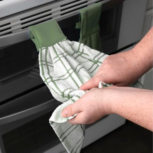 Ritz Premium 100% Cotton Solid and Multi Check Kitchen Tie Towel, Super Soft - Image 4