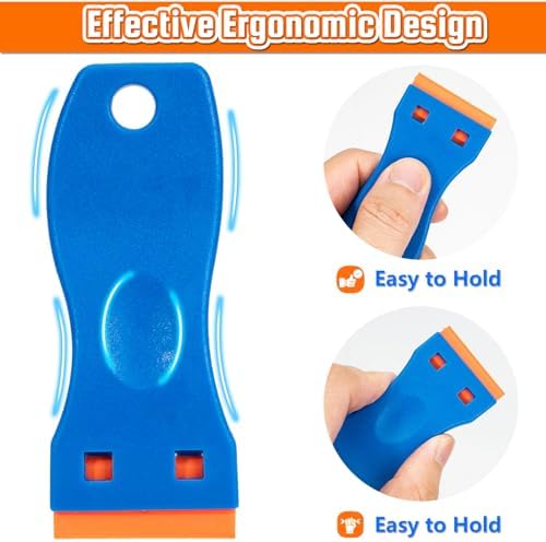 Plastic Razor Blade Scraper, Cleaning Scrapers Remover Storage - Image 6