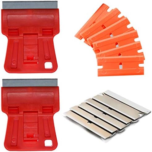 1.5 inches High Visibility Mini Razor Blade Scraper Glass Scraper Red Paint by WEKOIL