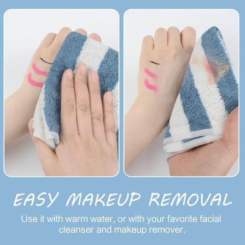 Microfiber Facial Cloths Fast Drying Washcloth 12x12inch Stripes 20 pack - Image 4