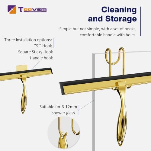 TOOVEM 12 Inch Shower Squeegee for Glass Doors - Image 2