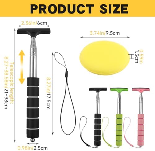 3 Pack Side Mirror Squeegee, Car Mirror Squeegee, Retractable Rearview Mirror - Image 2