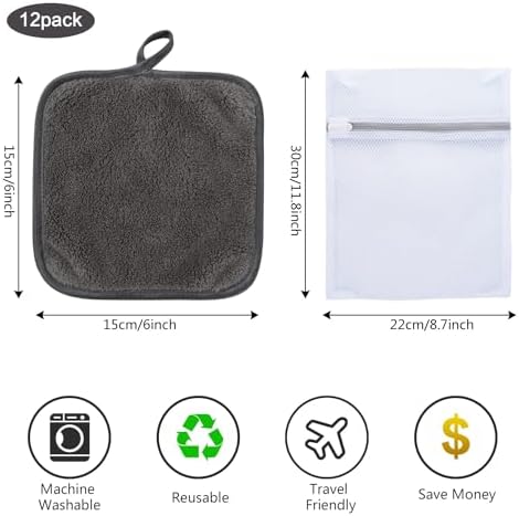 SINLAND Makeup Remover Cloth Reusable Microfiber Face Cloth - Image 5