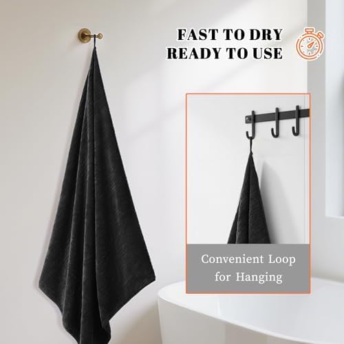 4 Pack Bath Towels Set 35 x 70in Extra Large, Ultra Soft Microfiber - Image 4