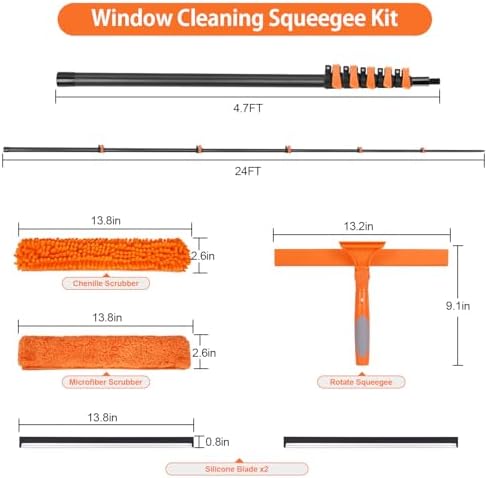 24FT Carbon Fiber Window Washing Kit - Image 3