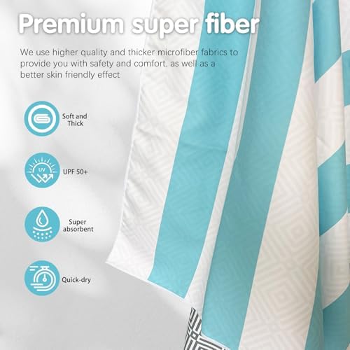 2 Pack Microfiber Beach Towel - Image 5