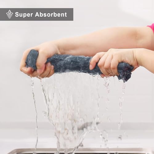 Homaxy 18 Pack Super Soft Absorbent Dish Towels, Dark Grey - Image 3