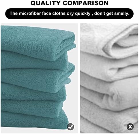 MOONQUEEN Microfiber Facial Cloths Fast Drying Washcloth 12 Pack - Image 6