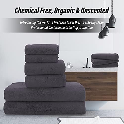 MOONQUEEN Ultra Soft Towel Set-Quick Drying-2 Bath Towels 2 Hand Towels 2 - Image 4
