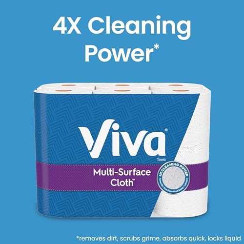Viva Multi-Surface Cloth Paper Towels, 3 Double Rolls, 110 Sheets Per Roll - Image 4