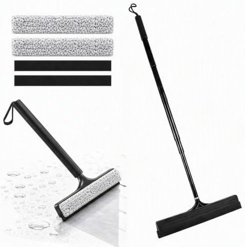 Telescopic 2‑in‑1 Window & Shower Squeegee by Unknown