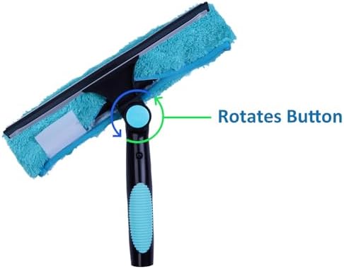 4pcs 11" Window Squeegee & Microfiber Scrubber 2-in-1 Cleaning Tool - Image 5