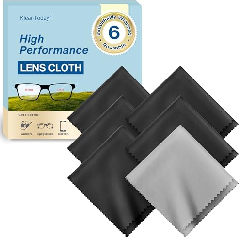 6 Pack Microfiber Glasses Cleaning Cloth Streak & Scratch-Free Lens Cleaning by Unknown