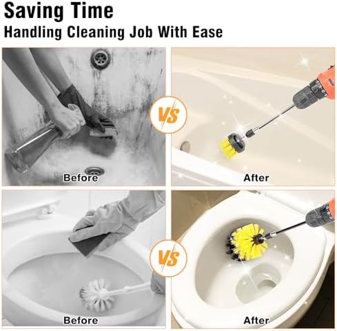 8 Pcs Drill Brush Attachment Set, Power Scrub Brush Kit - Image 5