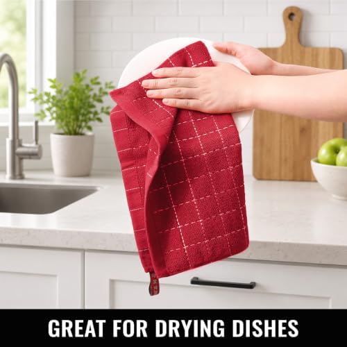 Kitinjoy 100% Cotton Kitchen Towels and Dishcloths Set - Image 6