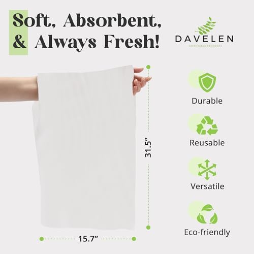 DAVELEN Disposable Large Luxury Towels Spa and Salon Quality Softness - Image 4