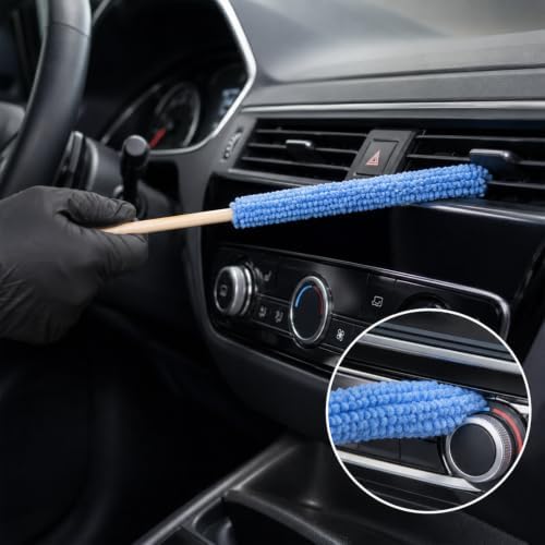 12 Pcs Microfiber Detail Duster Sticks, Cleaning Brush Vent Cleaner - Image 4