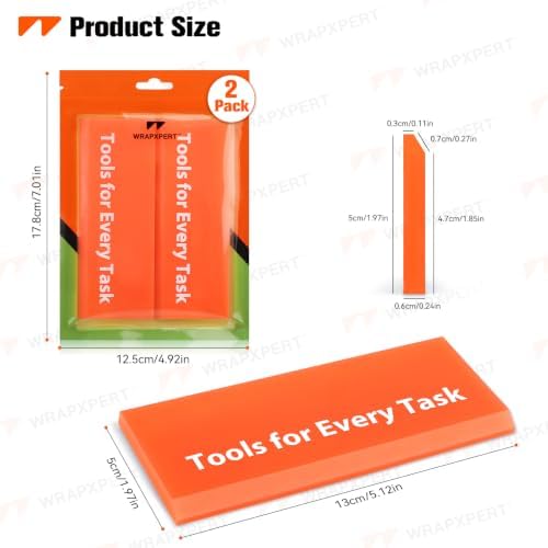 WRAPXPERT Rubber Squeegee 2 Pack, Window Tint Squeegee 5.1x 2 inch, - Image 3